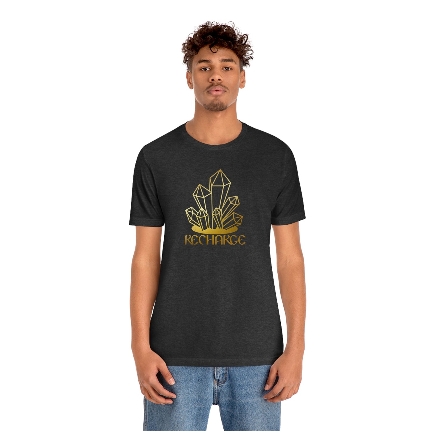 Recharge Gold Font Unisex Jersey Short Sleeve Tee