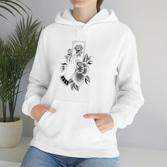 Rosa Card Black Shaded Unisex Heavy Blend™ Hooded Sweatshirt