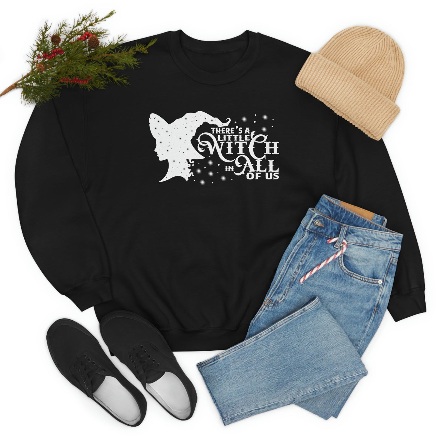 Witch in All of Us White Font unisex heavy blend crewneck sweatshirt