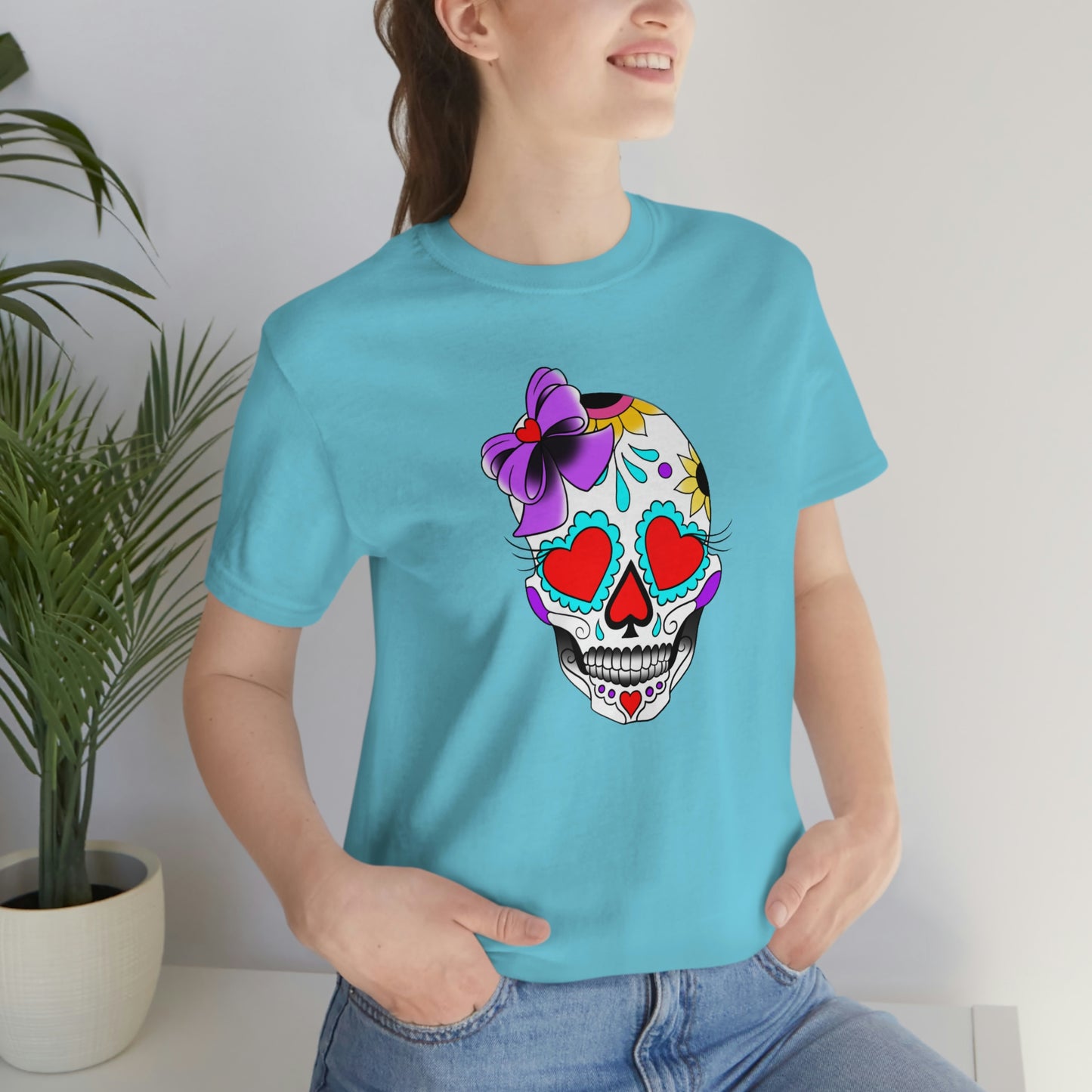 Lady Day of the Dead Unisex Jersey Short Sleeve Tee