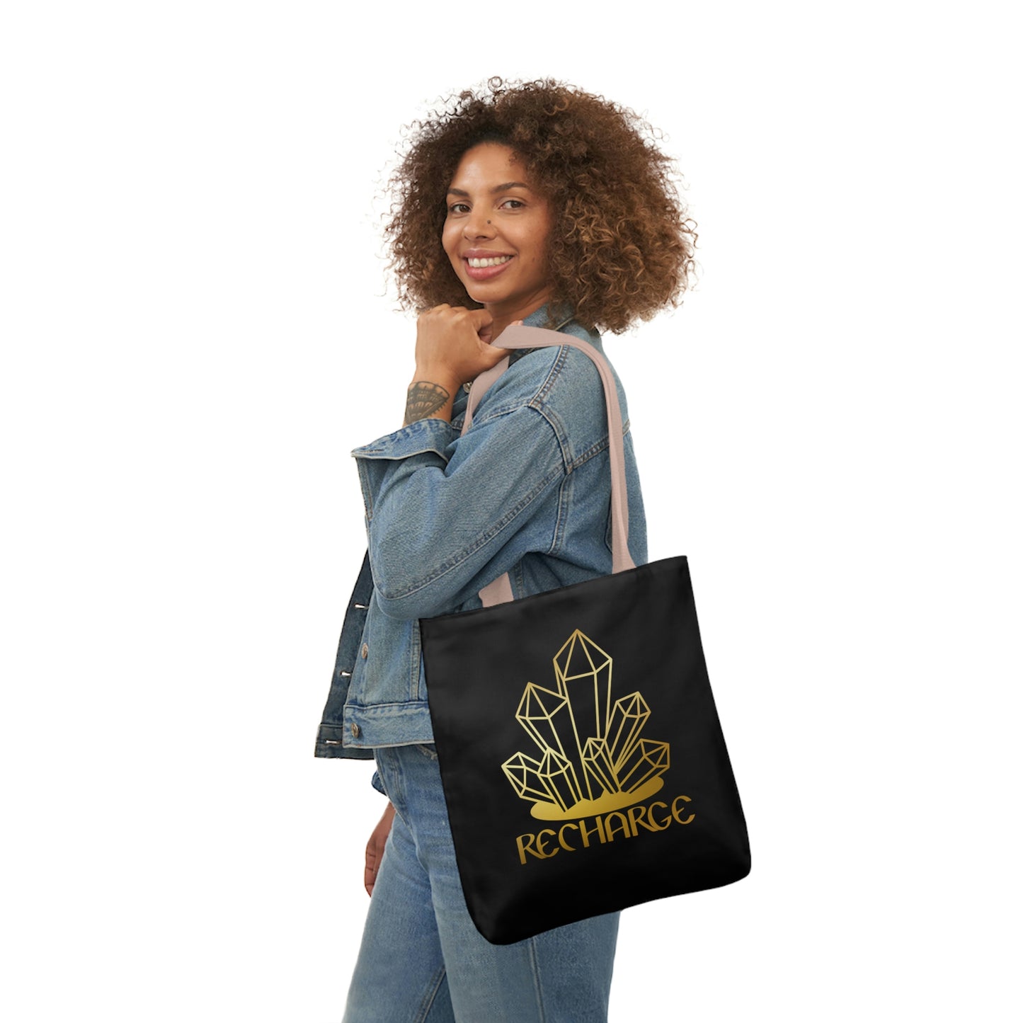 Recharge AOP Polyester Canvas Tote Bag