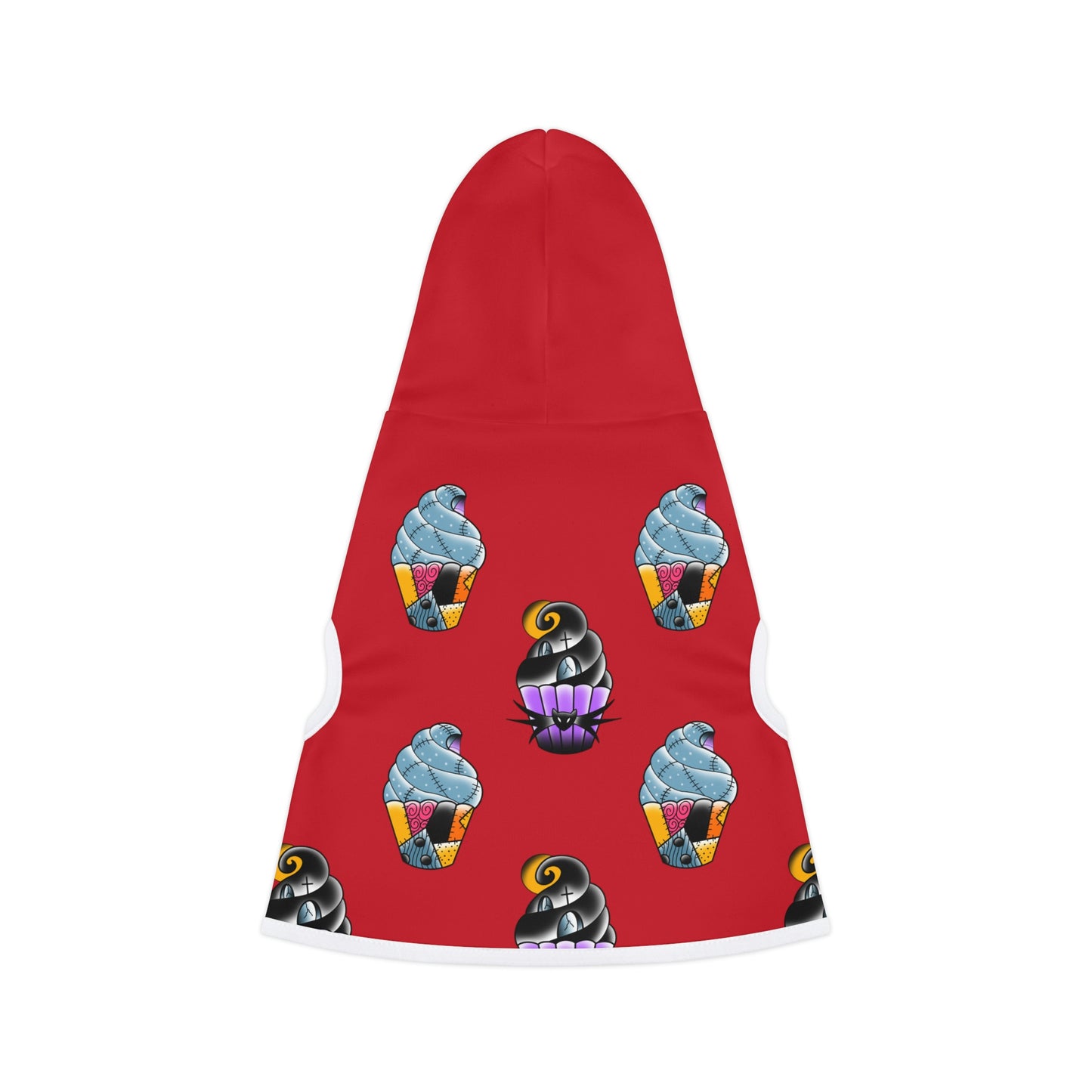 Jack and Sally Cupcake Red Dog Hoodie