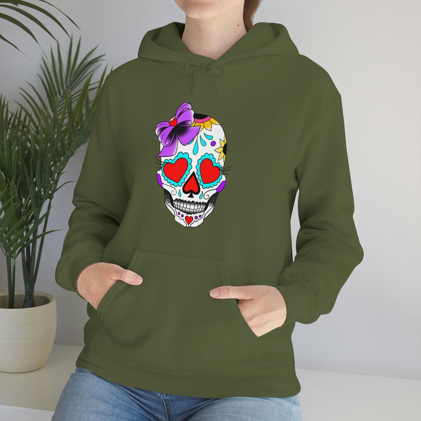 Lady Day of the Dead Unisex Heavy Blend™ Hooded Sweatshirt